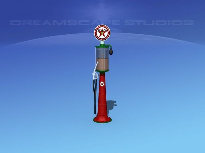 1920s era Texaco Gas Pump 3D model