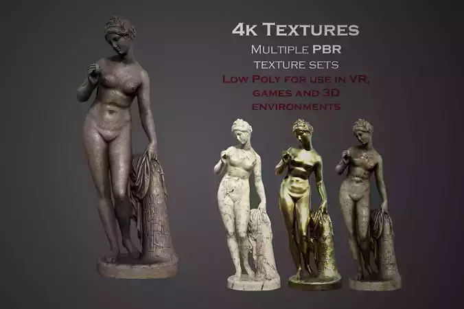 statue of Venus  2 Low-poly 3D model