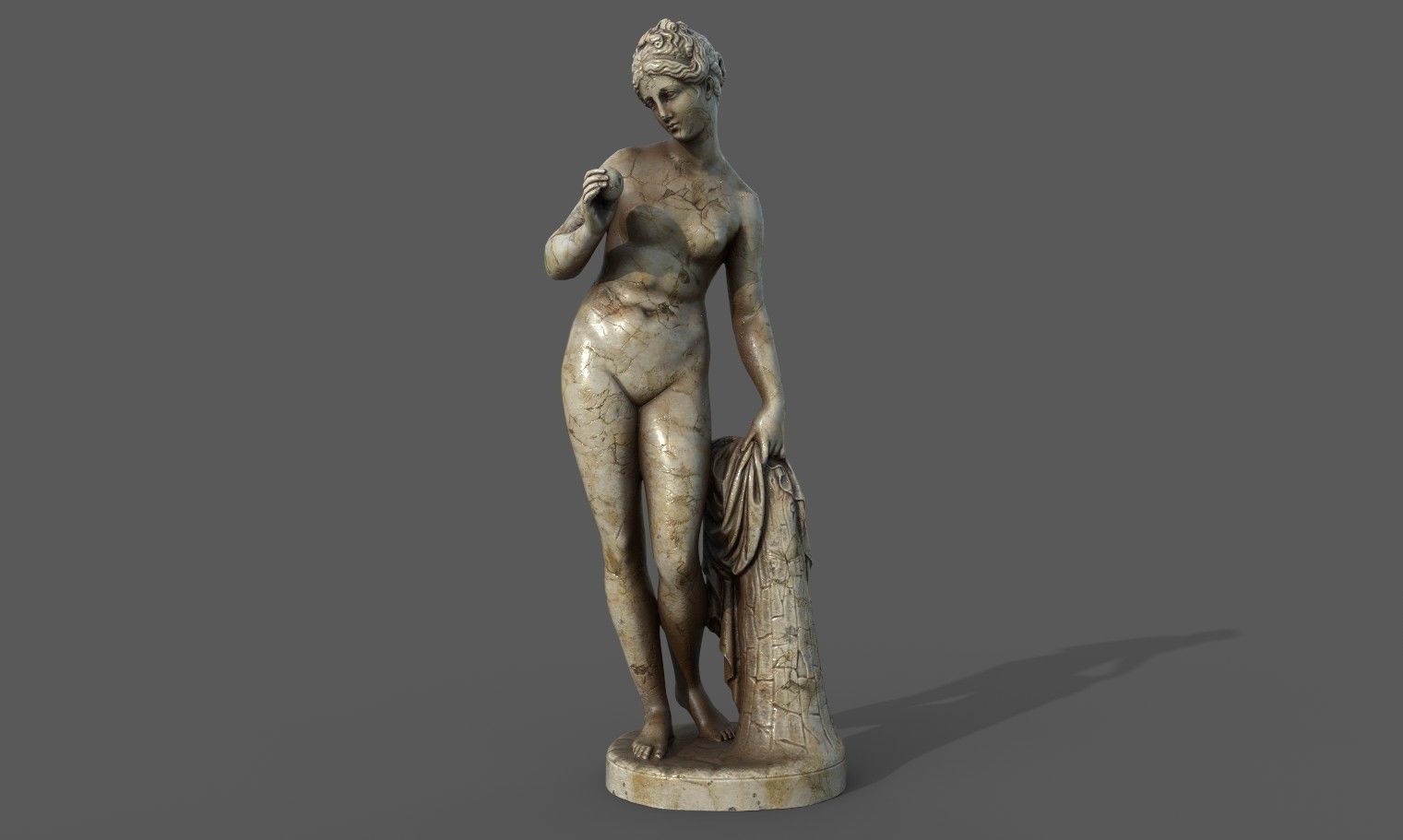 statue of Venus  2 Low-poly 3D model_20