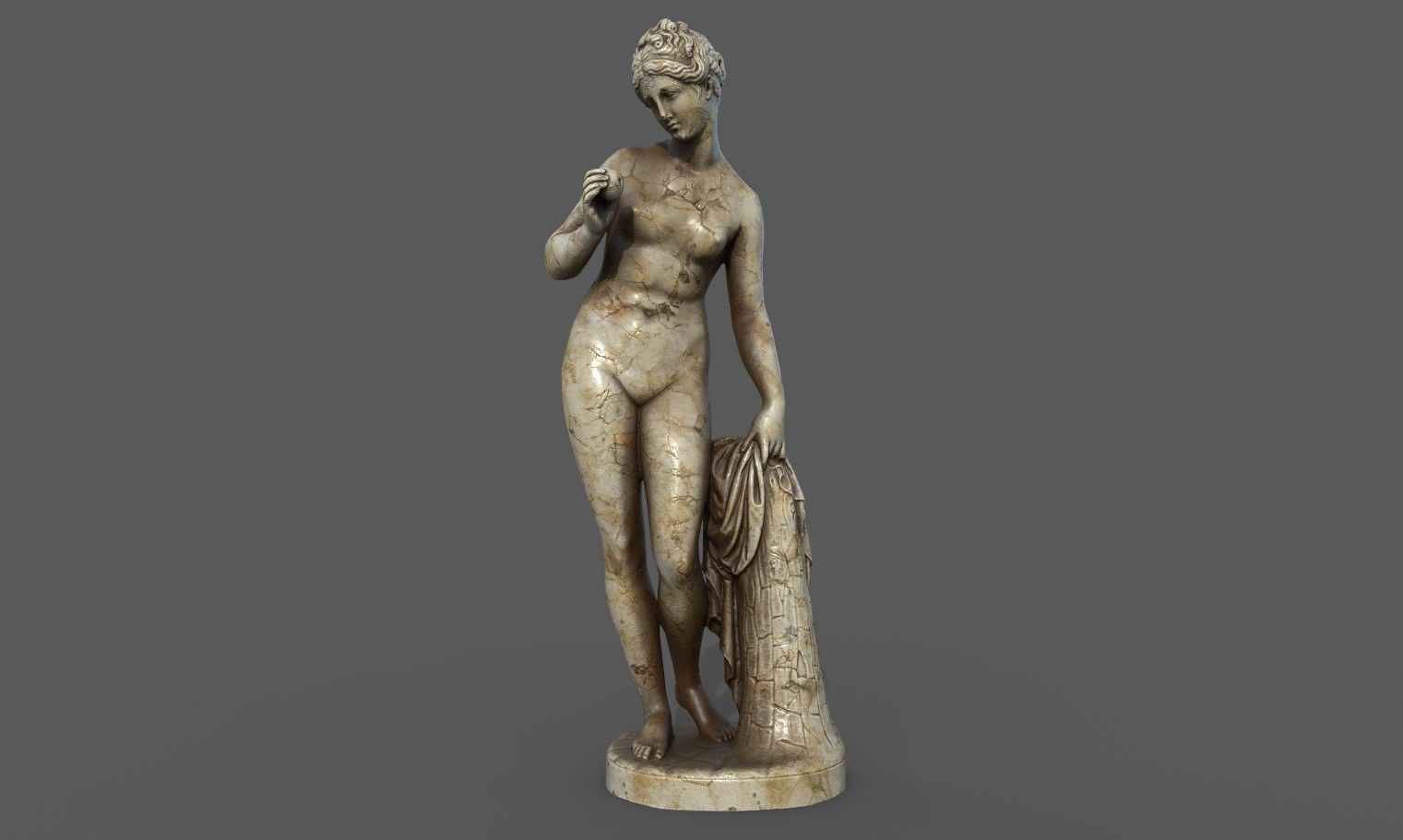 statue of Venus  2 Low-poly 3D model_12