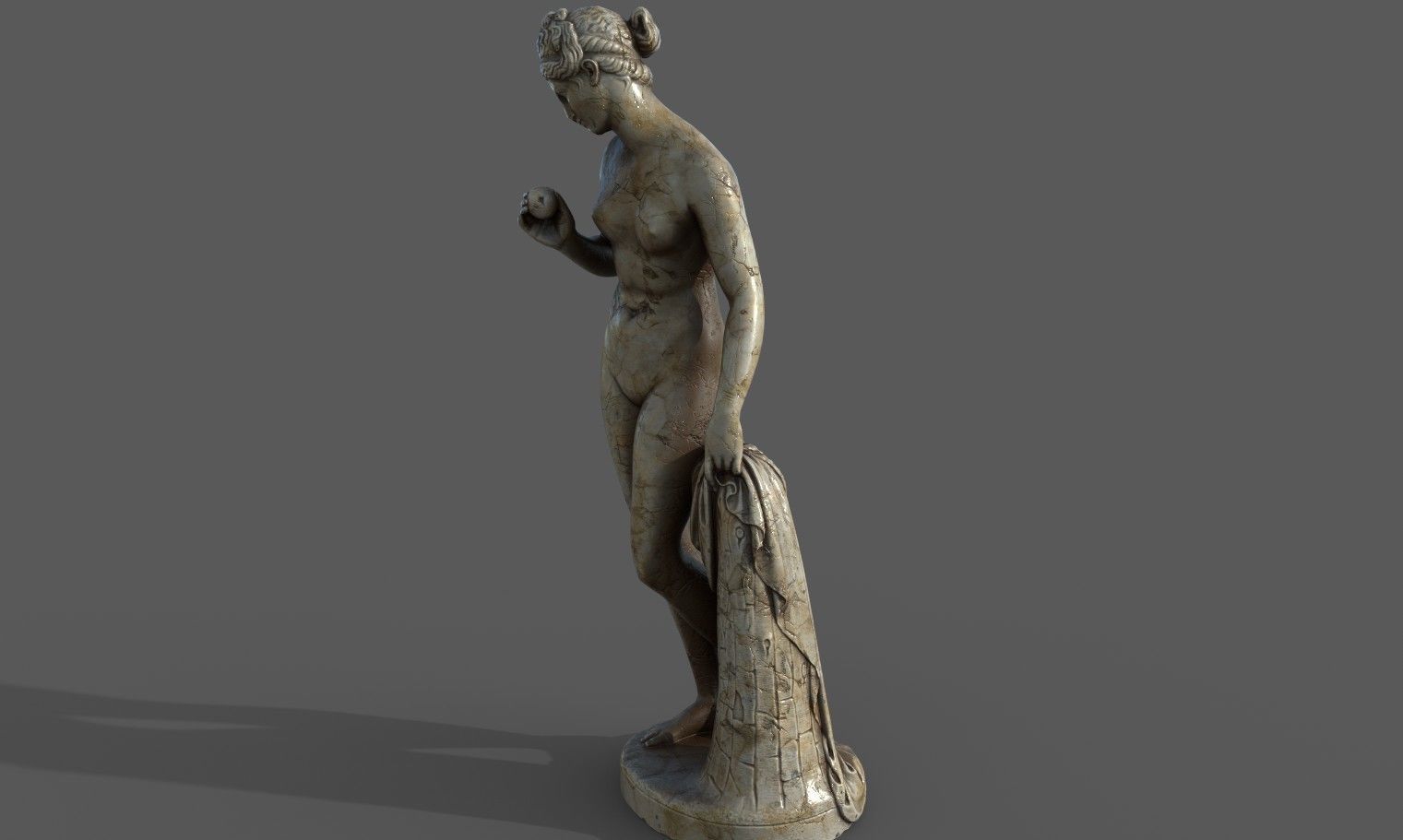 statue of Venus  2 Low-poly 3D model_15