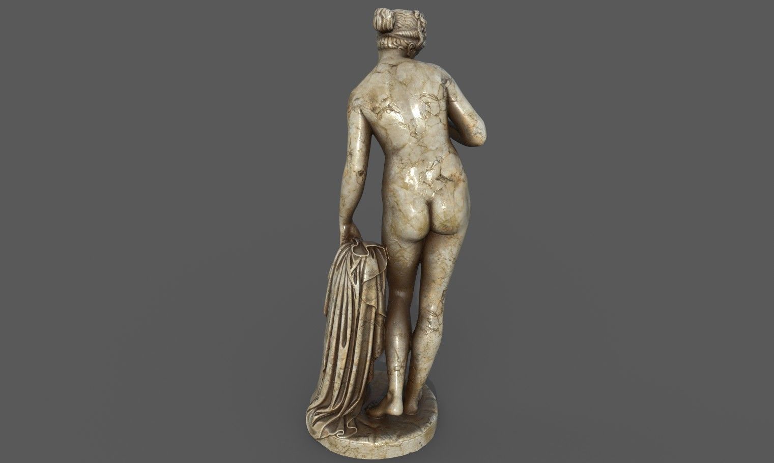 statue of Venus  2 Low-poly 3D model_11