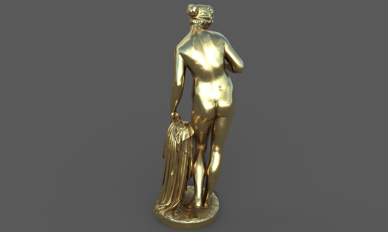 statue of Venus  2 Low-poly 3D model_36