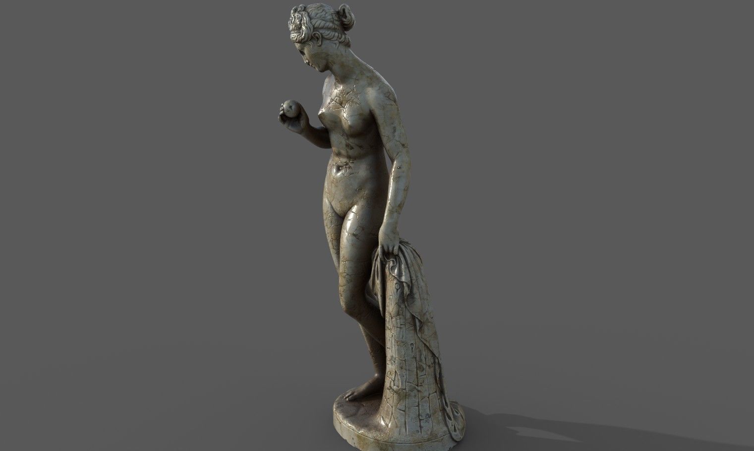 statue of Venus  2 Low-poly 3D model_16