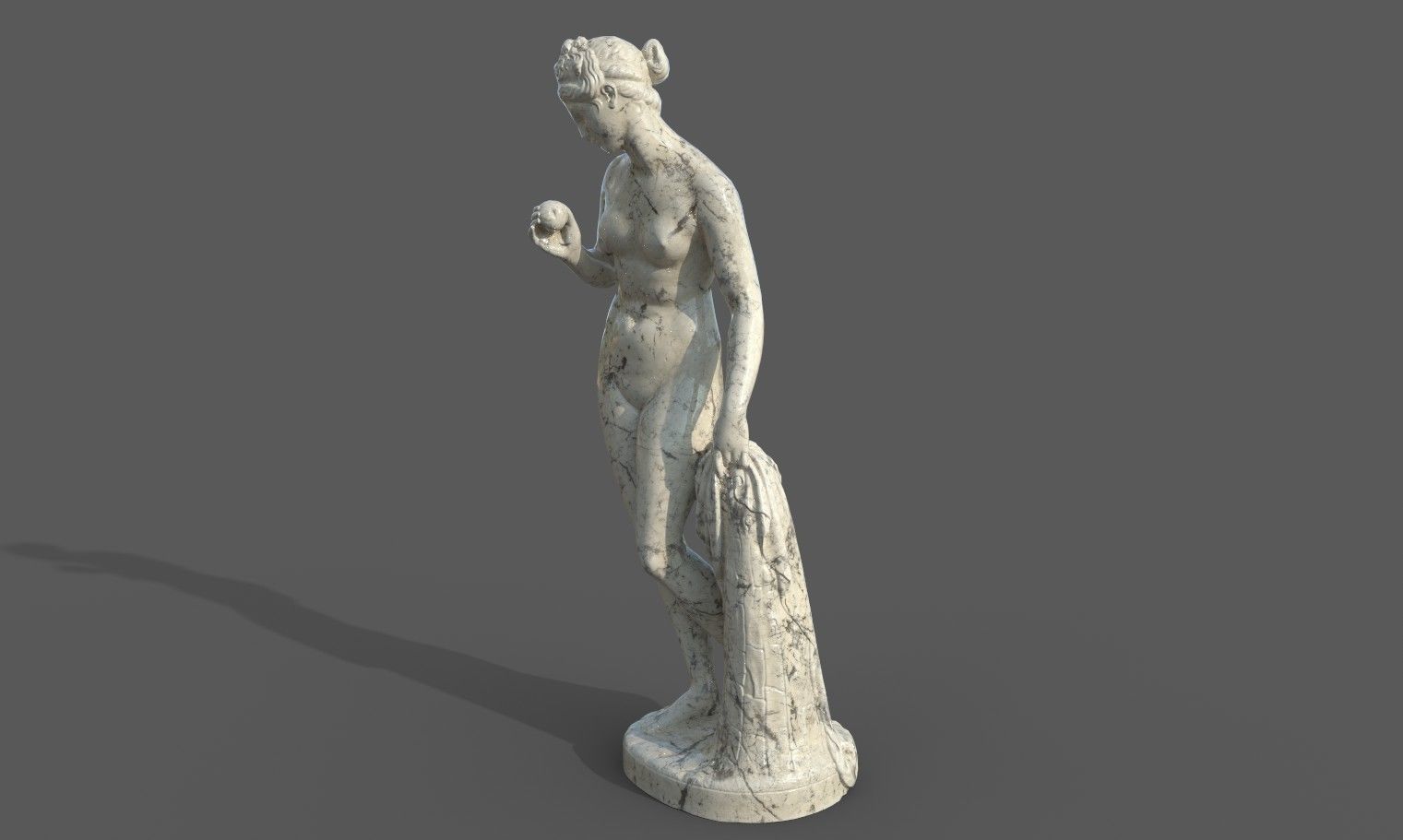 statue of Venus  2 Low-poly 3D model_26