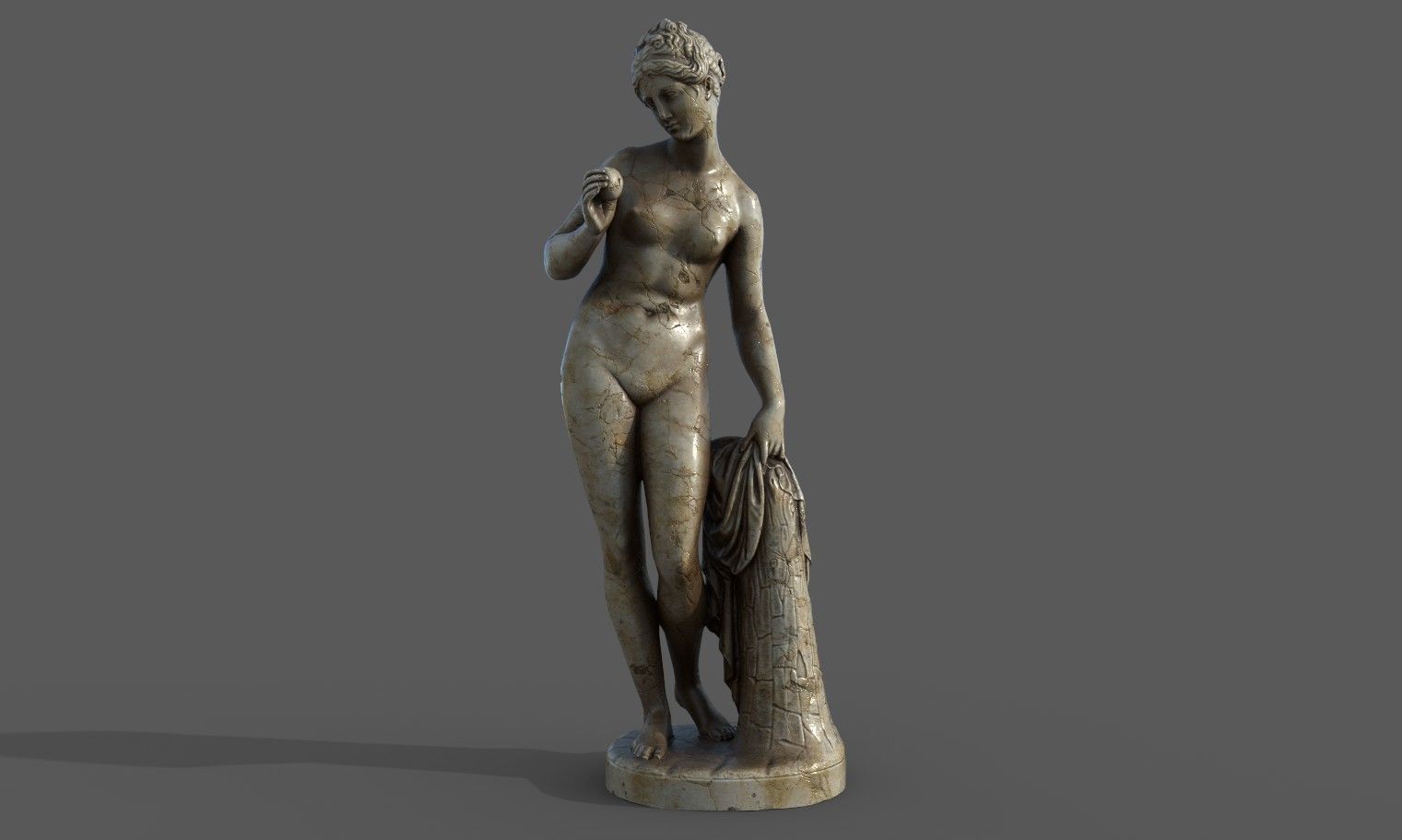 statue of Venus  2 Low-poly 3D model_19