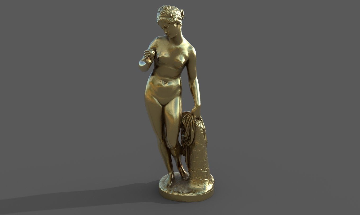 statue of Venus  2 Low-poly 3D model_33