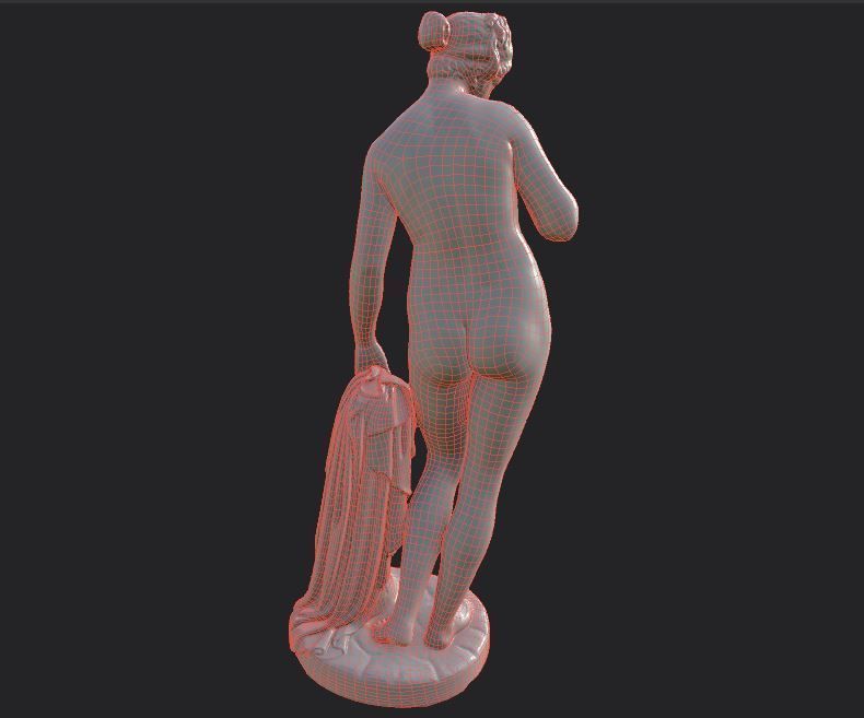 statue of Venus  2 Low-poly 3D model_38