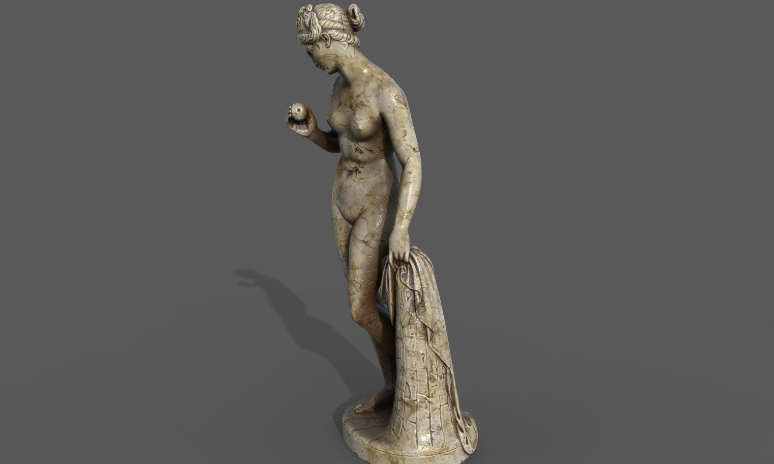 statue of Venus  2 Low-poly 3D model_18