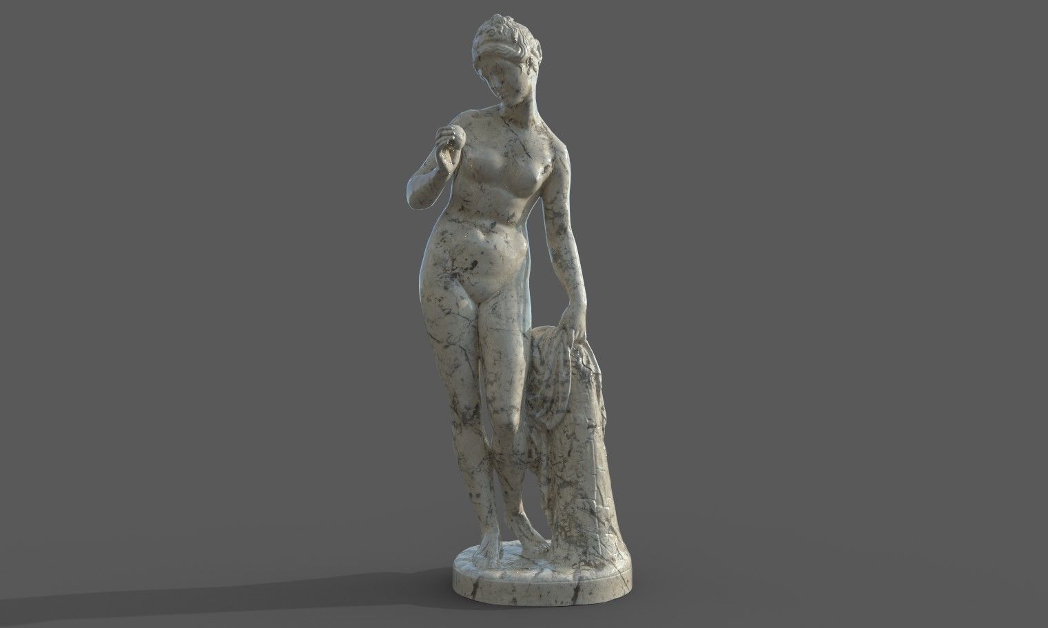 statue of Venus  2 Low-poly 3D model_25