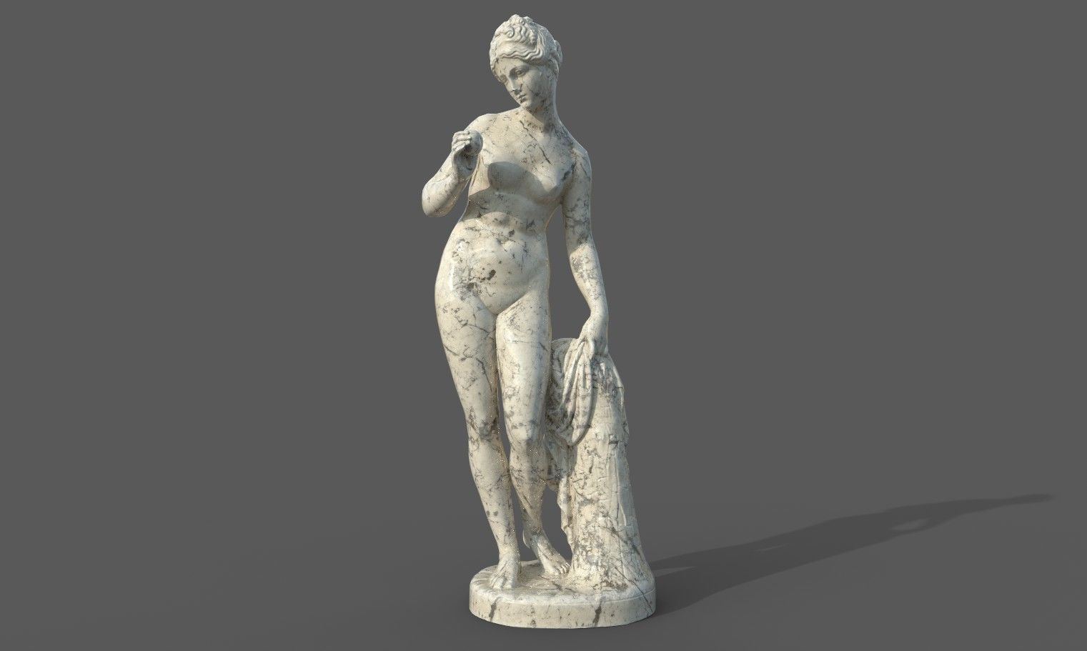 statue of Venus  2 Low-poly 3D model_23