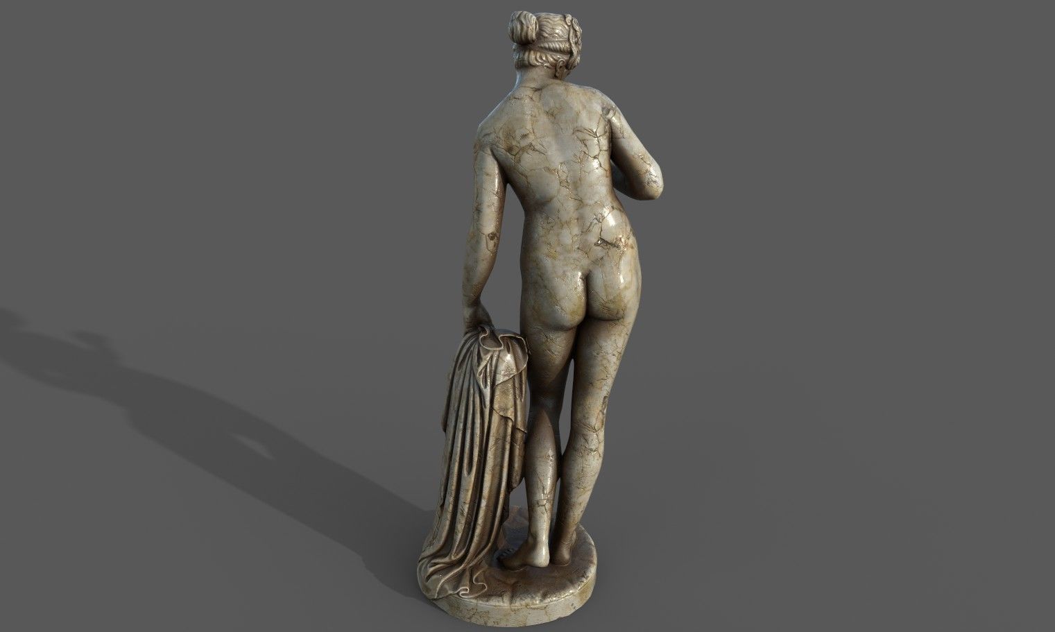 statue of Venus  2 Low-poly 3D model_13