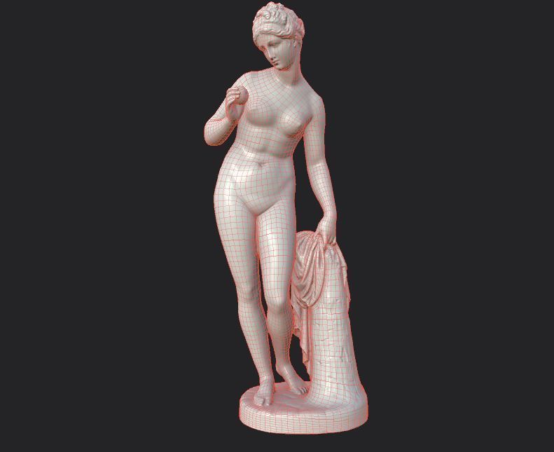 statue of Venus  2 Low-poly 3D model_37