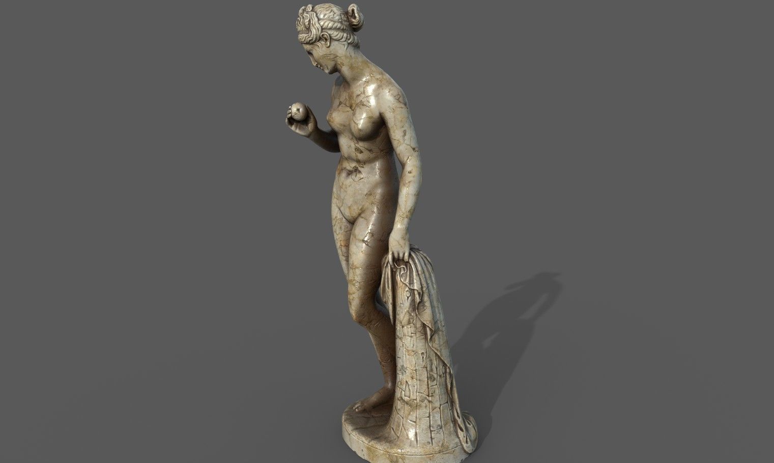 statue of Venus  2 Low-poly 3D model_17