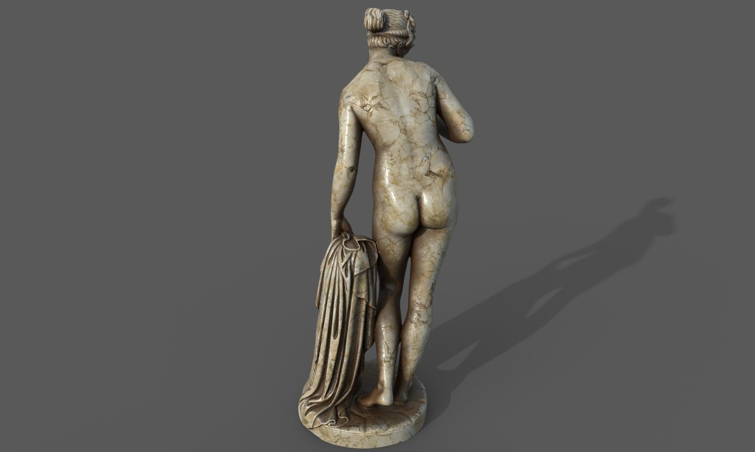 statue of Venus  2 Low-poly 3D model_14