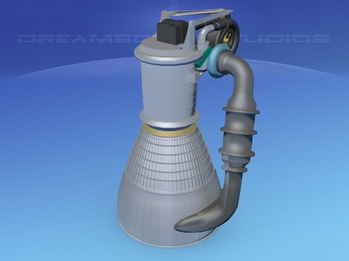 Rocketdyne H-1 Rocket Engine 3D model_8