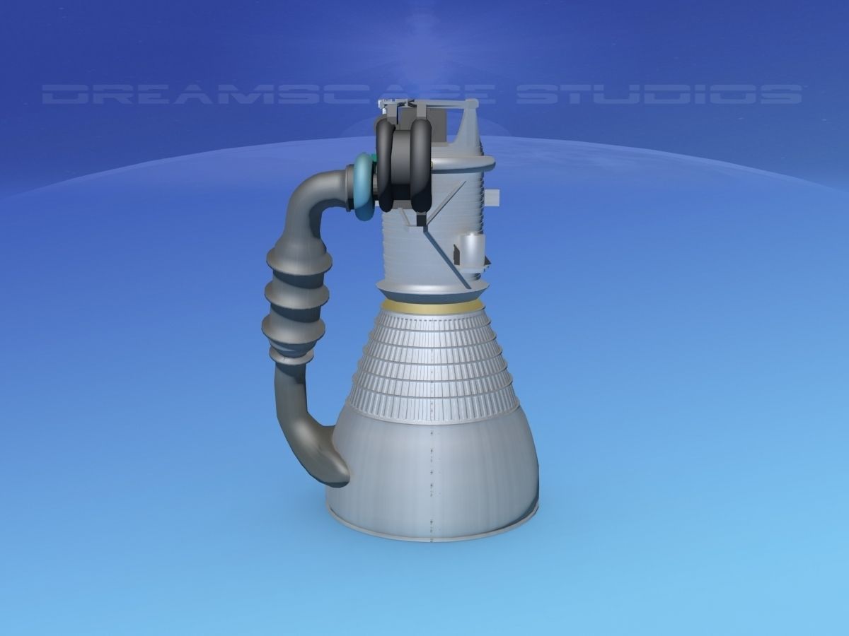 Rocketdyne H-1 Rocket Engine 3D model_3