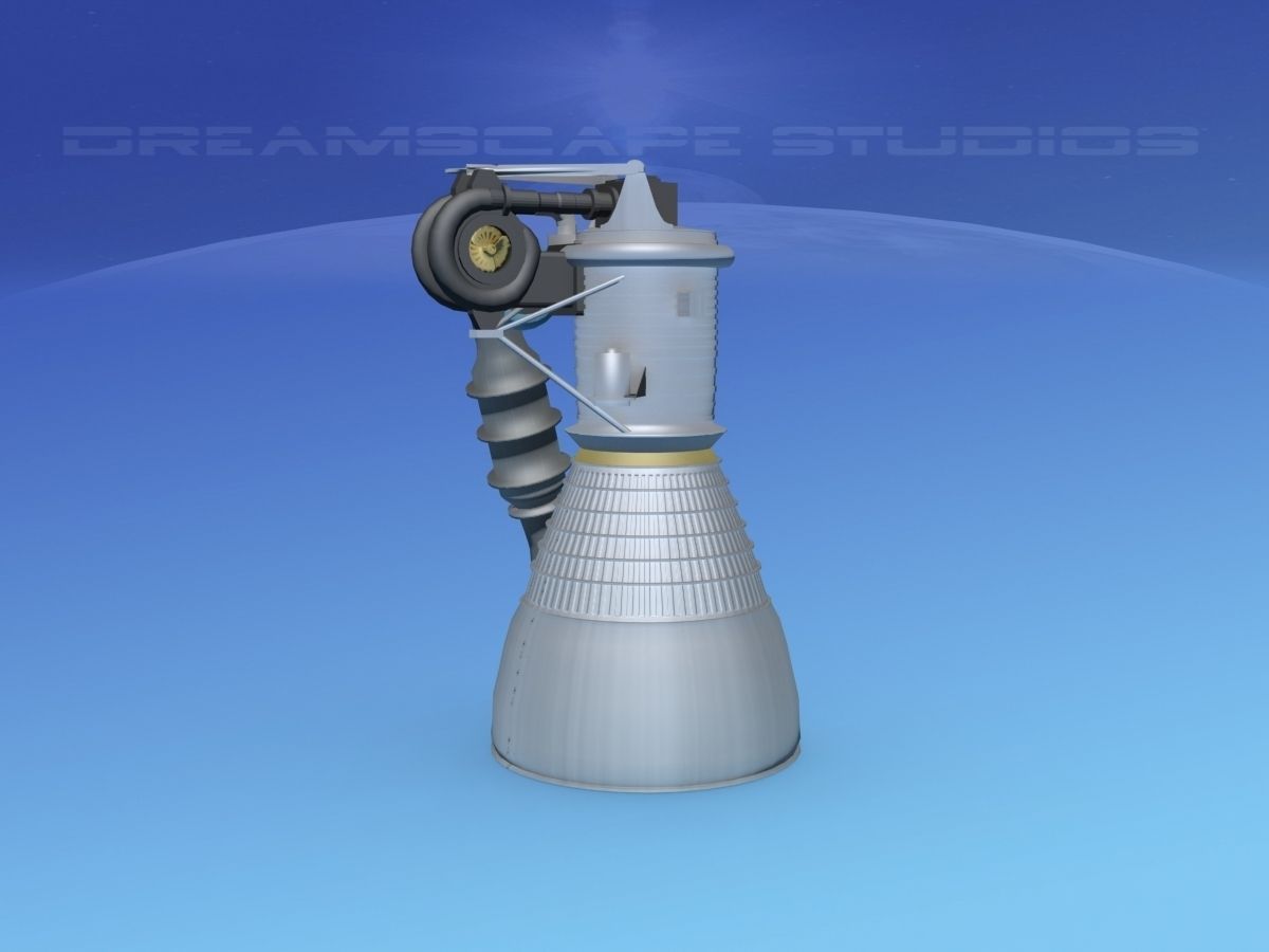 Rocketdyne H-1 Rocket Engine 3D model_4