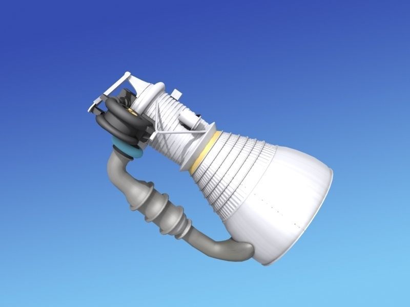 Rocketdyne H-1 Rocket Engine 3D model_13