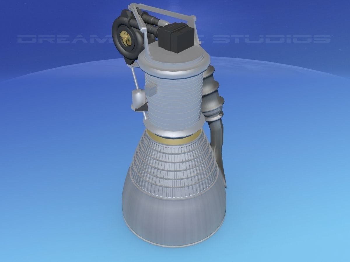 Rocketdyne H-1 Rocket Engine 3D model_9