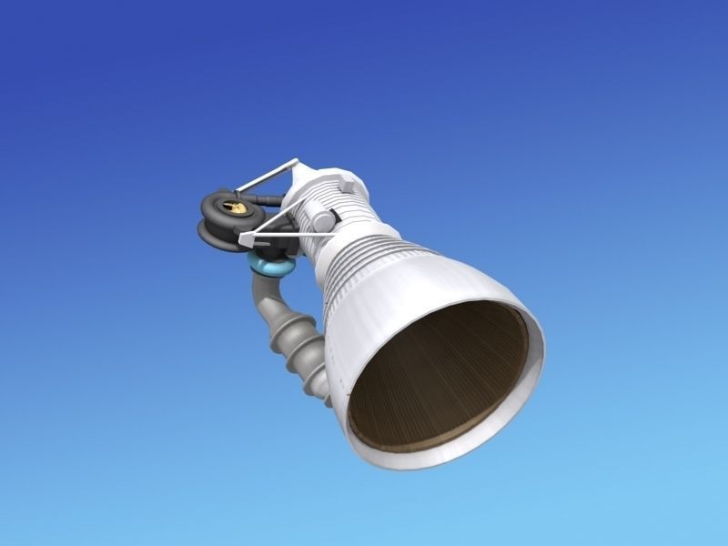Rocketdyne H-1 Rocket Engine 3D model_11