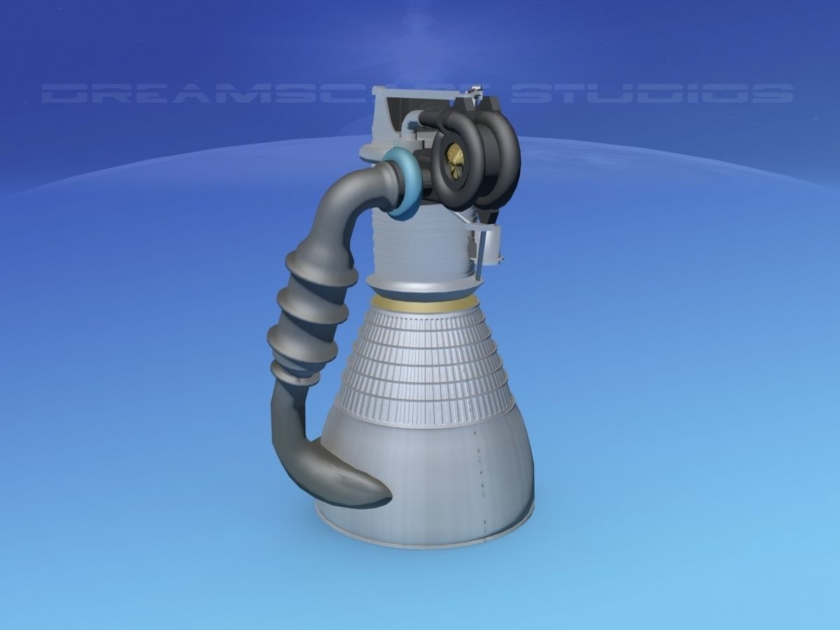 Rocketdyne H-1 Rocket Engine 3D model_6