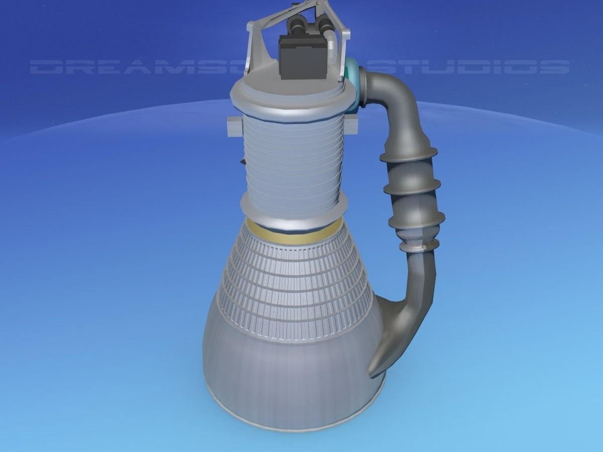 Rocketdyne H-1 Rocket Engine 3D model_10