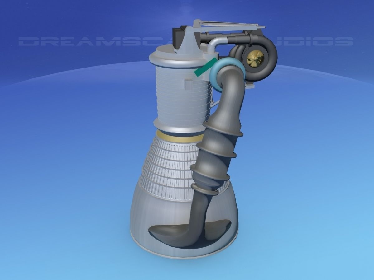 Rocketdyne H-1 Rocket Engine 3D model_2
