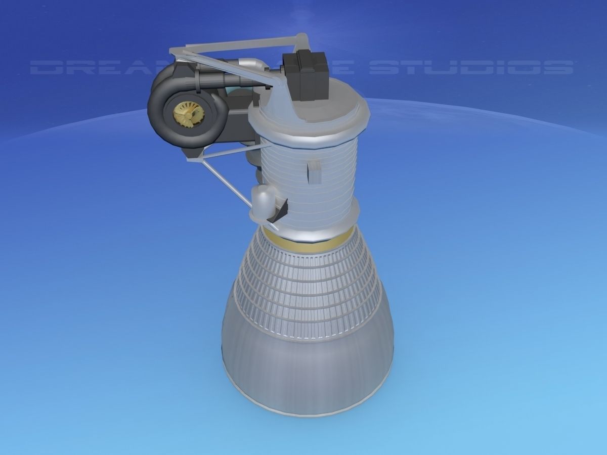 Rocketdyne H-1 Rocket Engine 3D model_12
