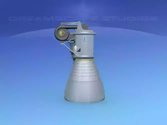 Rocketdyne H-1 Rocket Engine 3D model