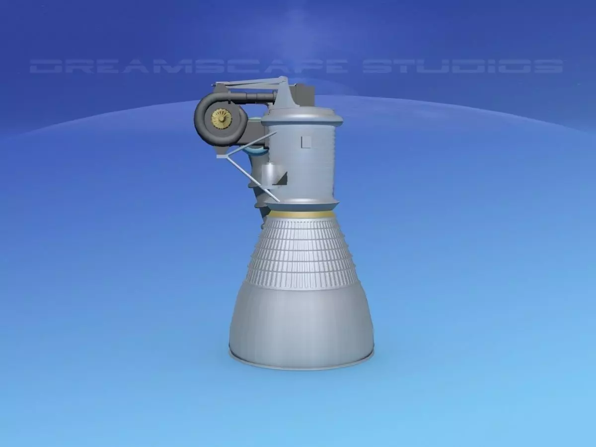 Rocketdyne H-1 Rocket Engine 3D model_0