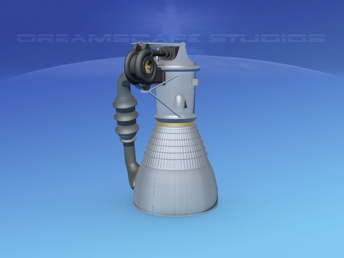 Rocketdyne H-1 Rocket Engine 3D model_1
