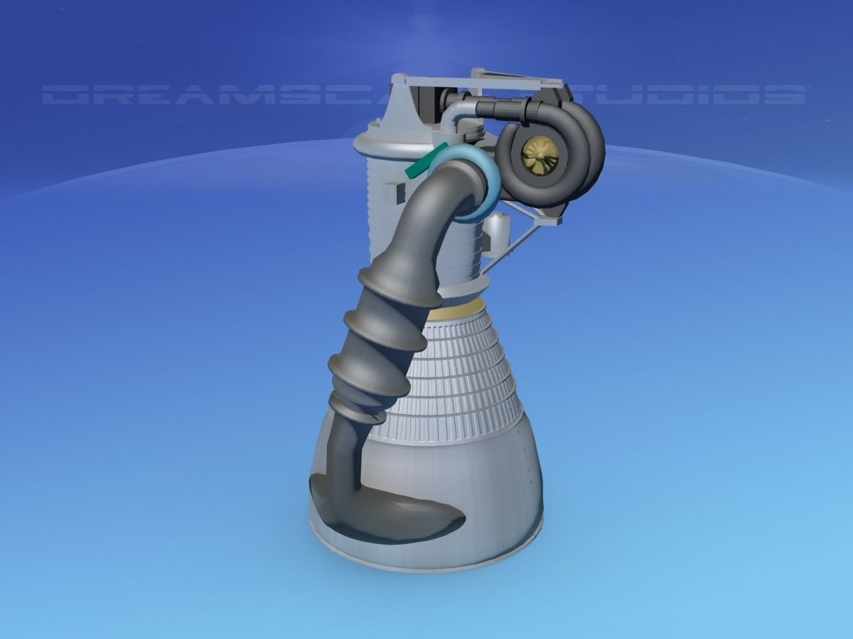 Rocketdyne H-1 Rocket Engine 3D model_7