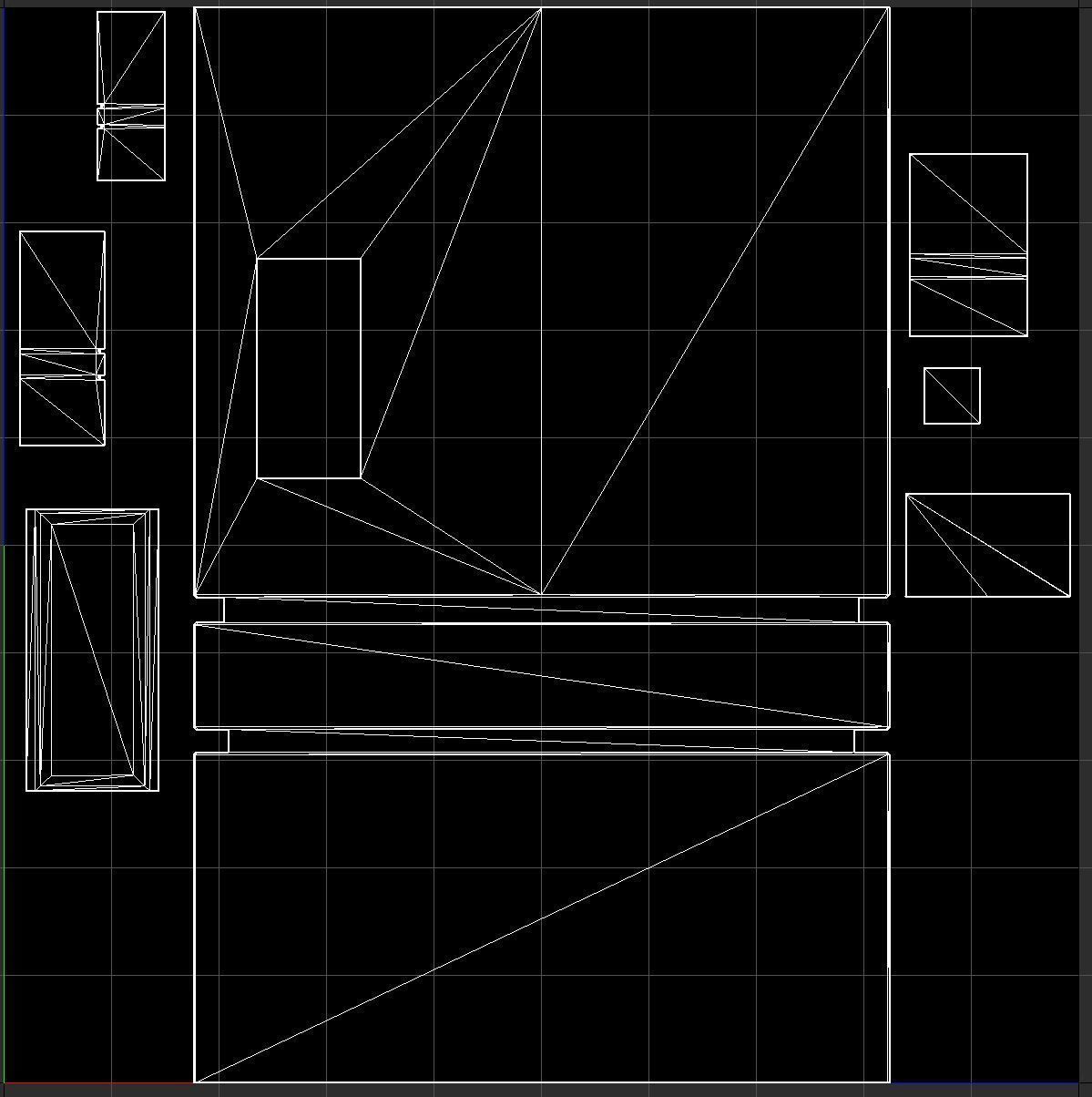 Refrigerator Model Low-poly 3D model_5