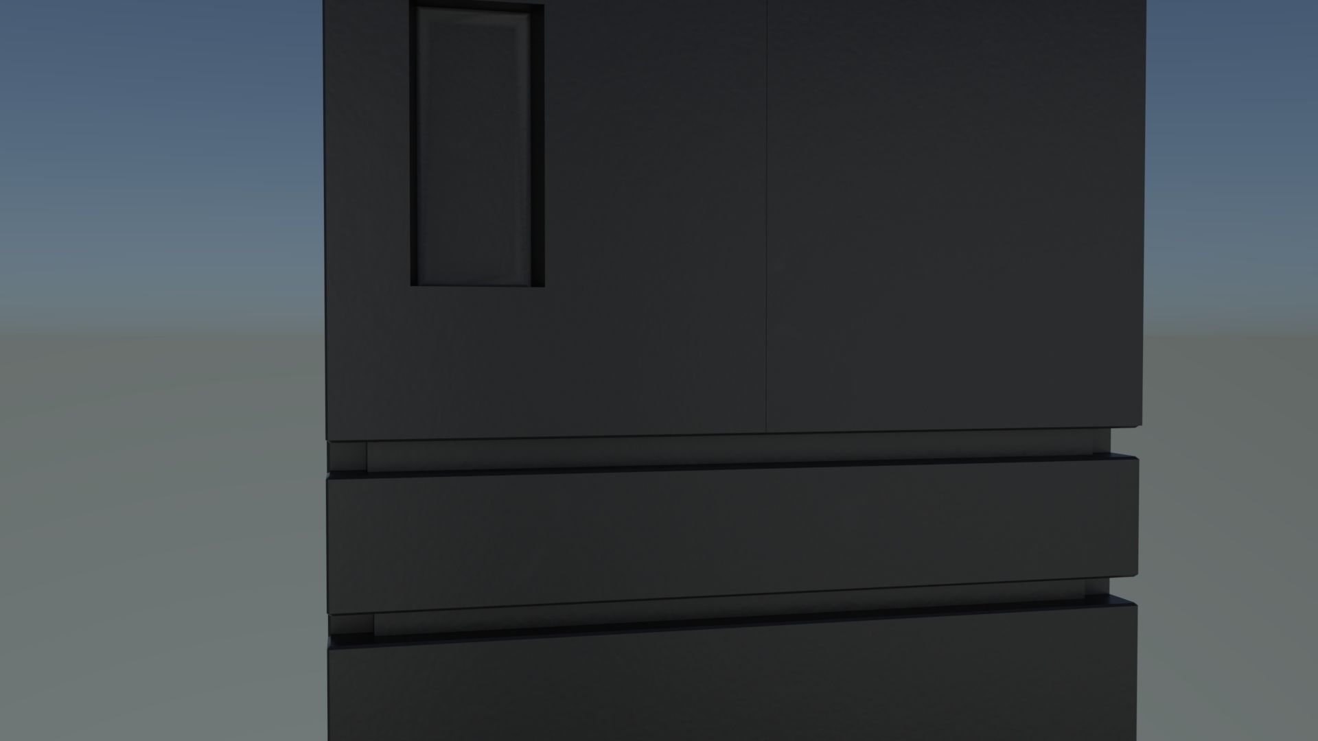 Refrigerator Model Low-poly 3D model_4