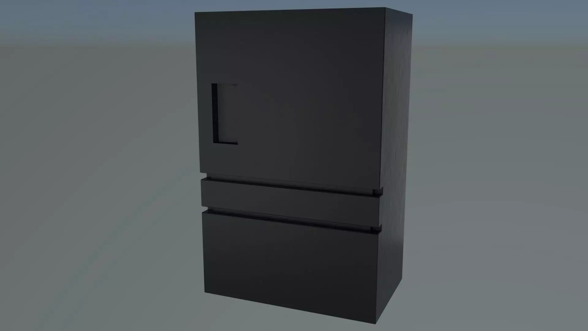 Refrigerator Model Low-poly 3D model_0