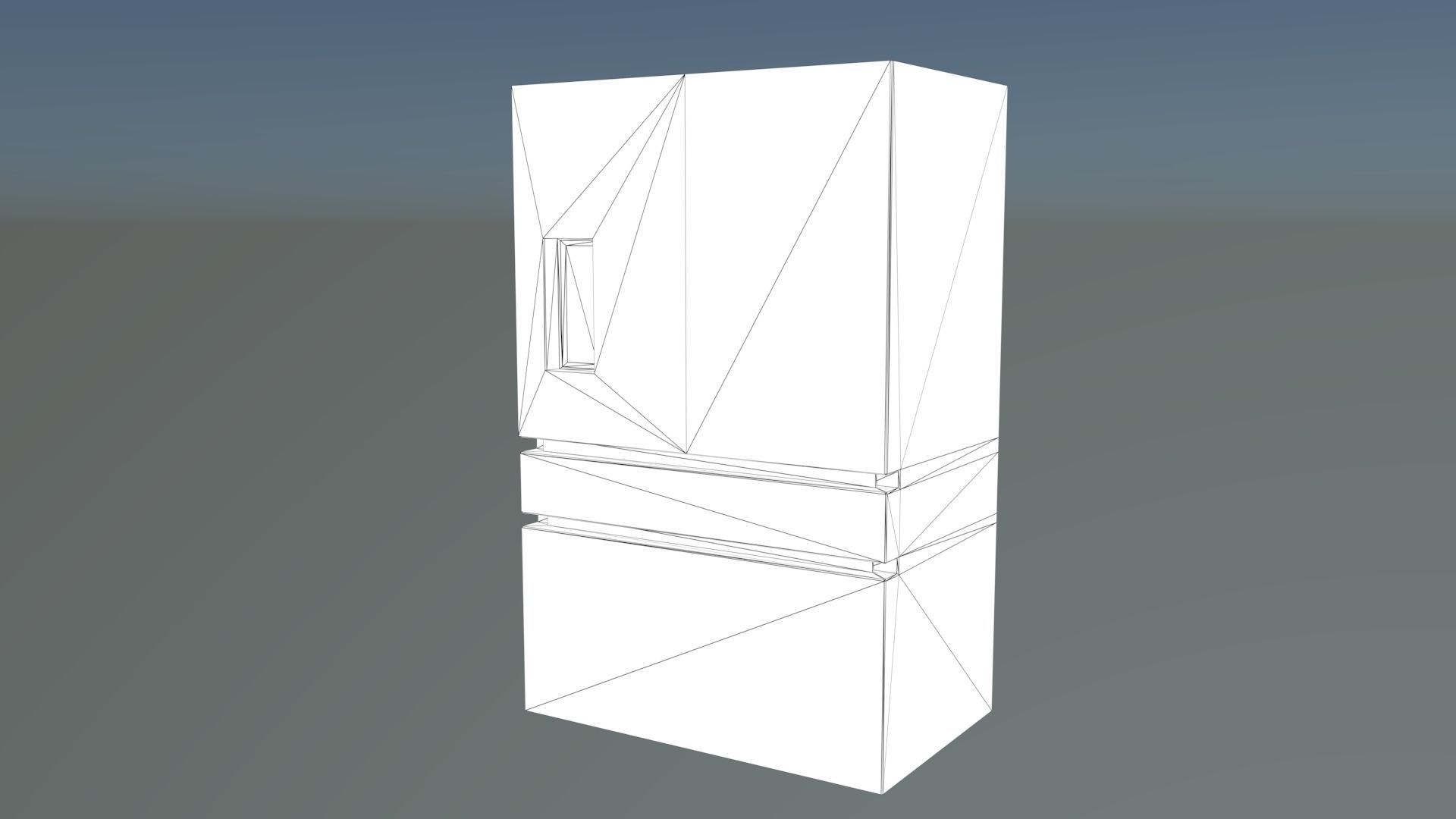 Refrigerator Model Low-poly 3D model_6
