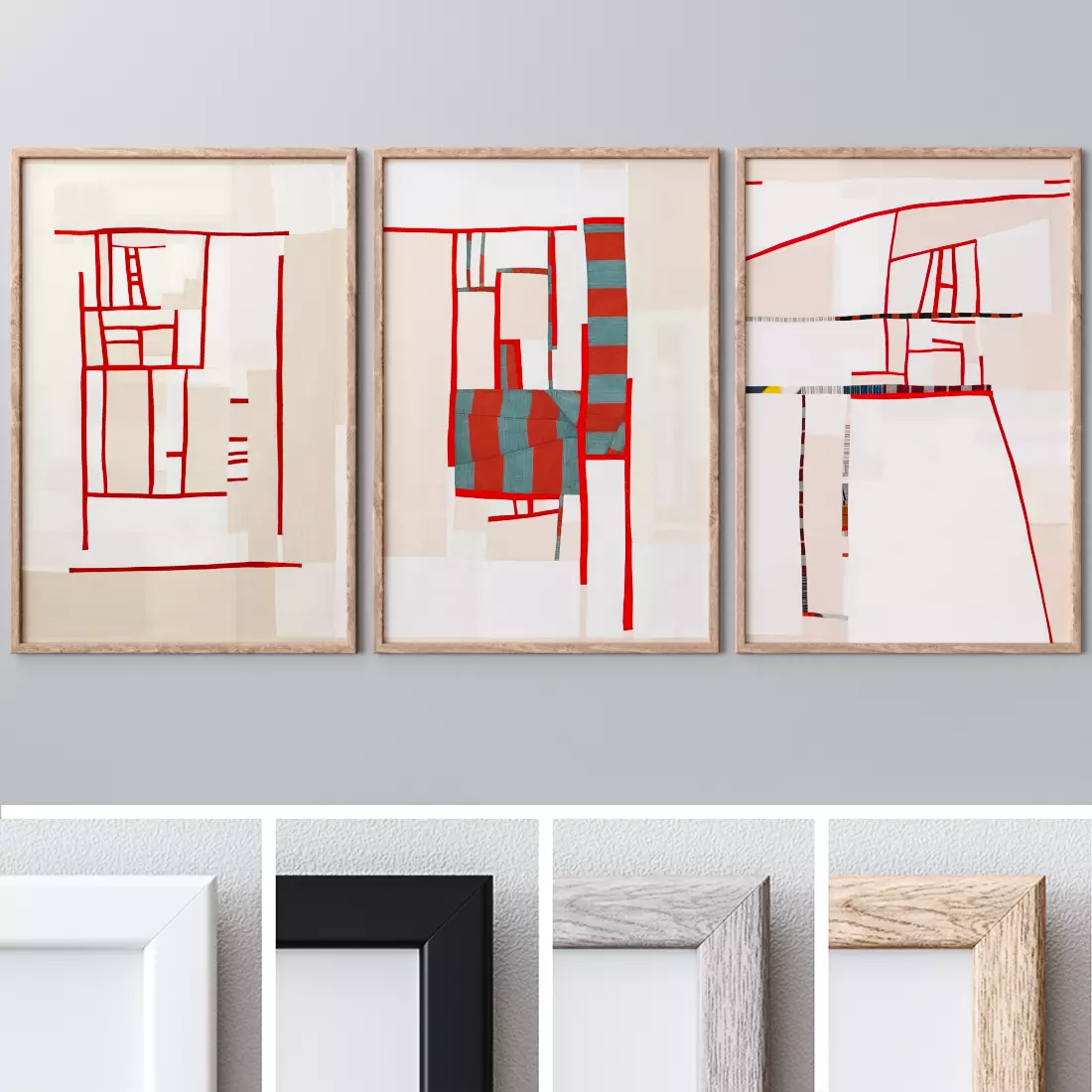 Photo Frames Set  333 3D model_0