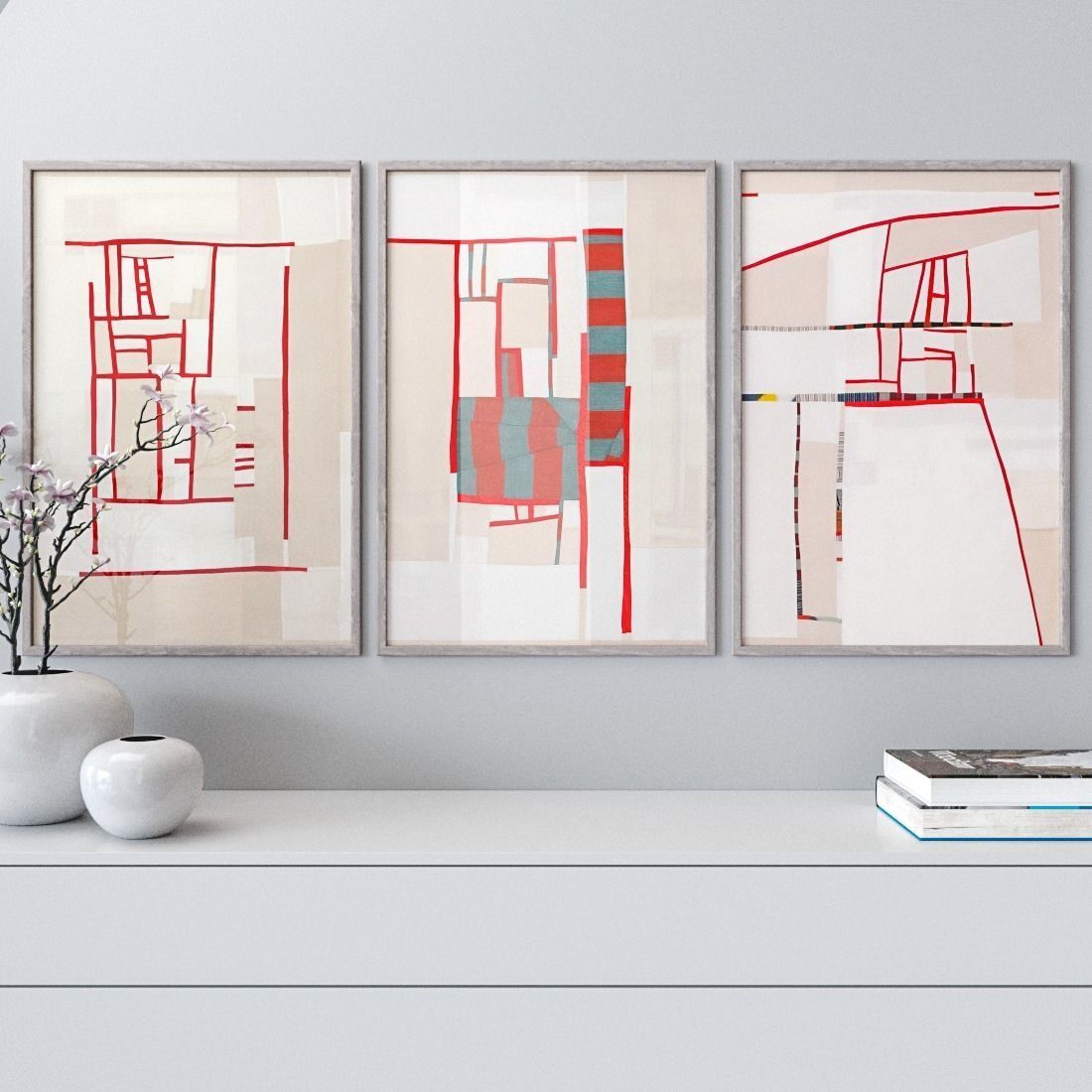 Photo Frames Set  333 3D model_1