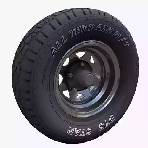 OffRoad vintage wheel 3D model