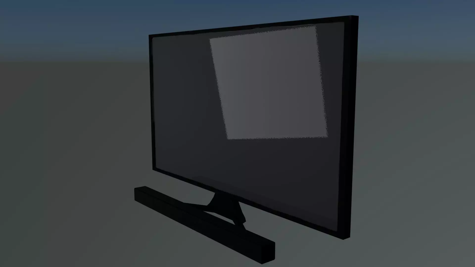 Tv and sound bar model Low-poly 3D model_0