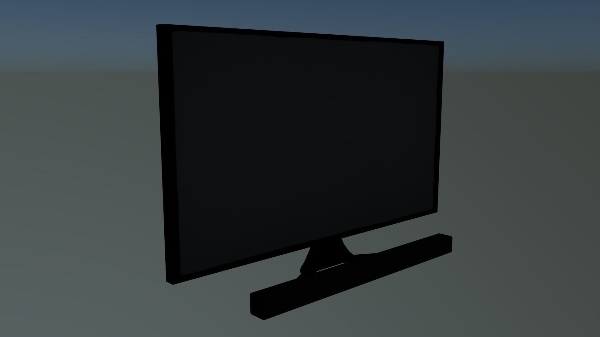 Tv and sound bar model Low-poly 3D model_3