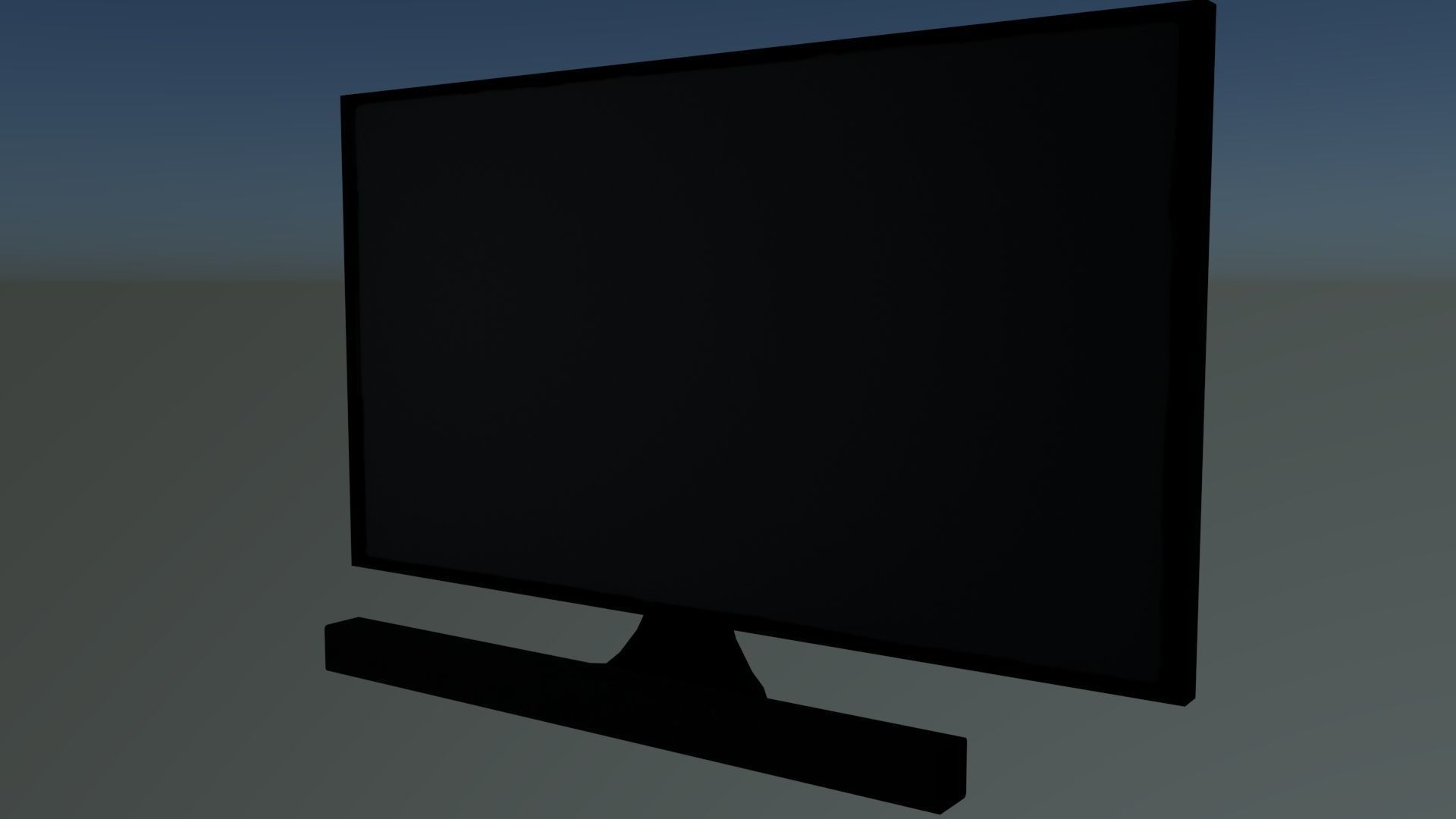 Tv and sound bar model Low-poly 3D model_2