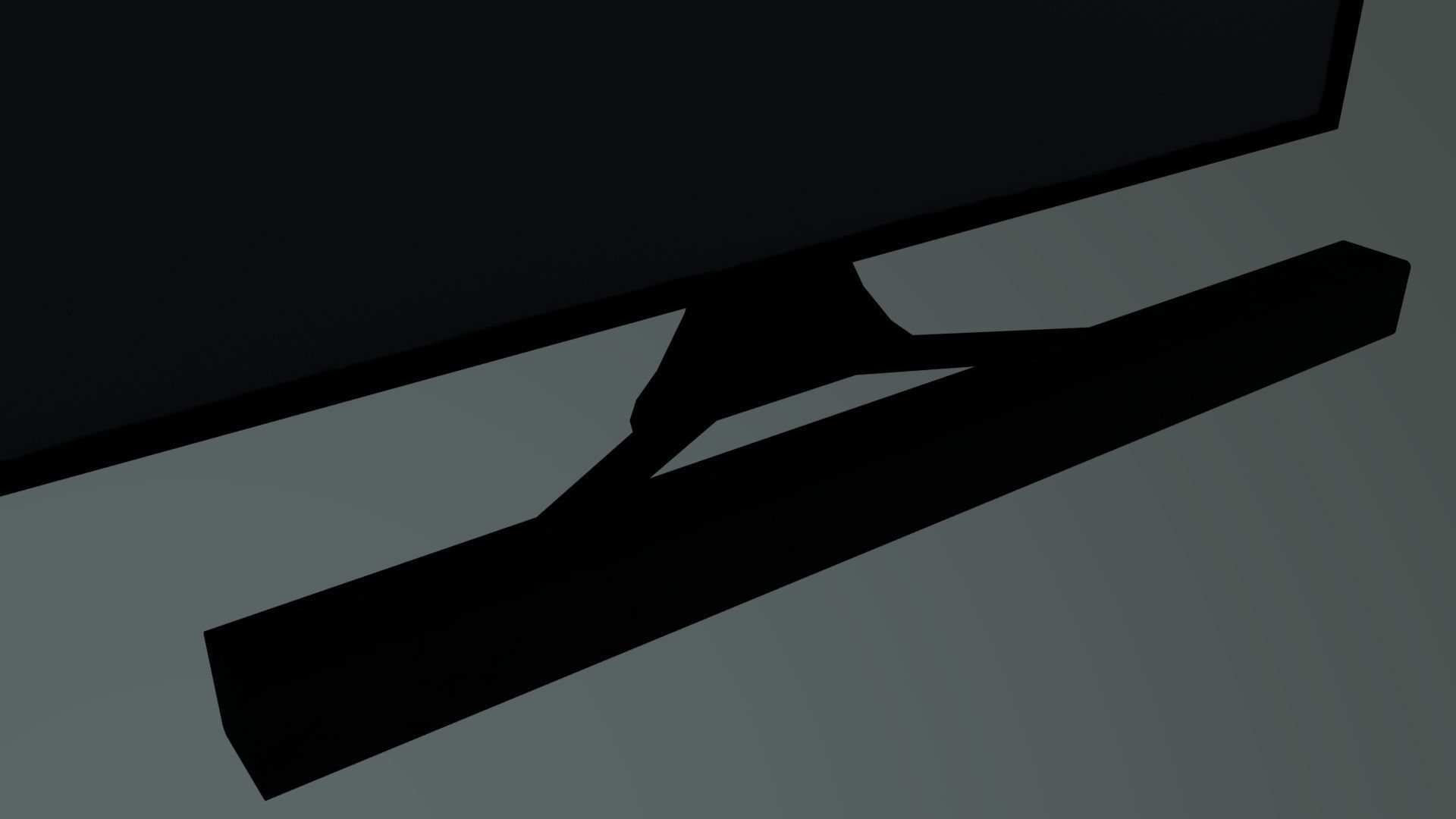 Tv and sound bar model Low-poly 3D model_4
