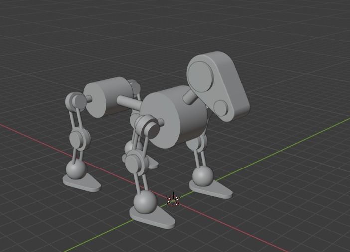  Robot Dog Low-poly 3D model_2