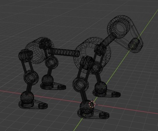  Robot Dog Low-poly 3D model_4