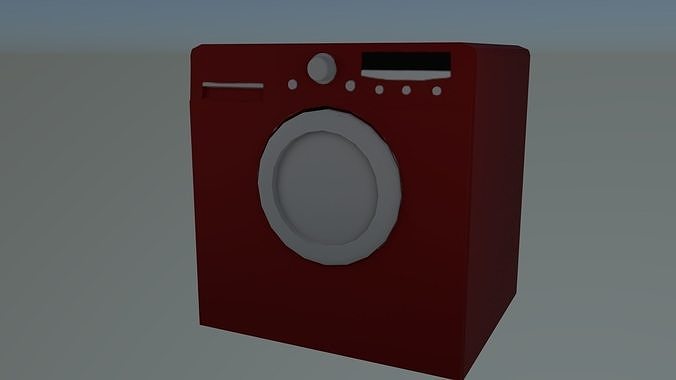 Washing Machine Low-poly 3D model