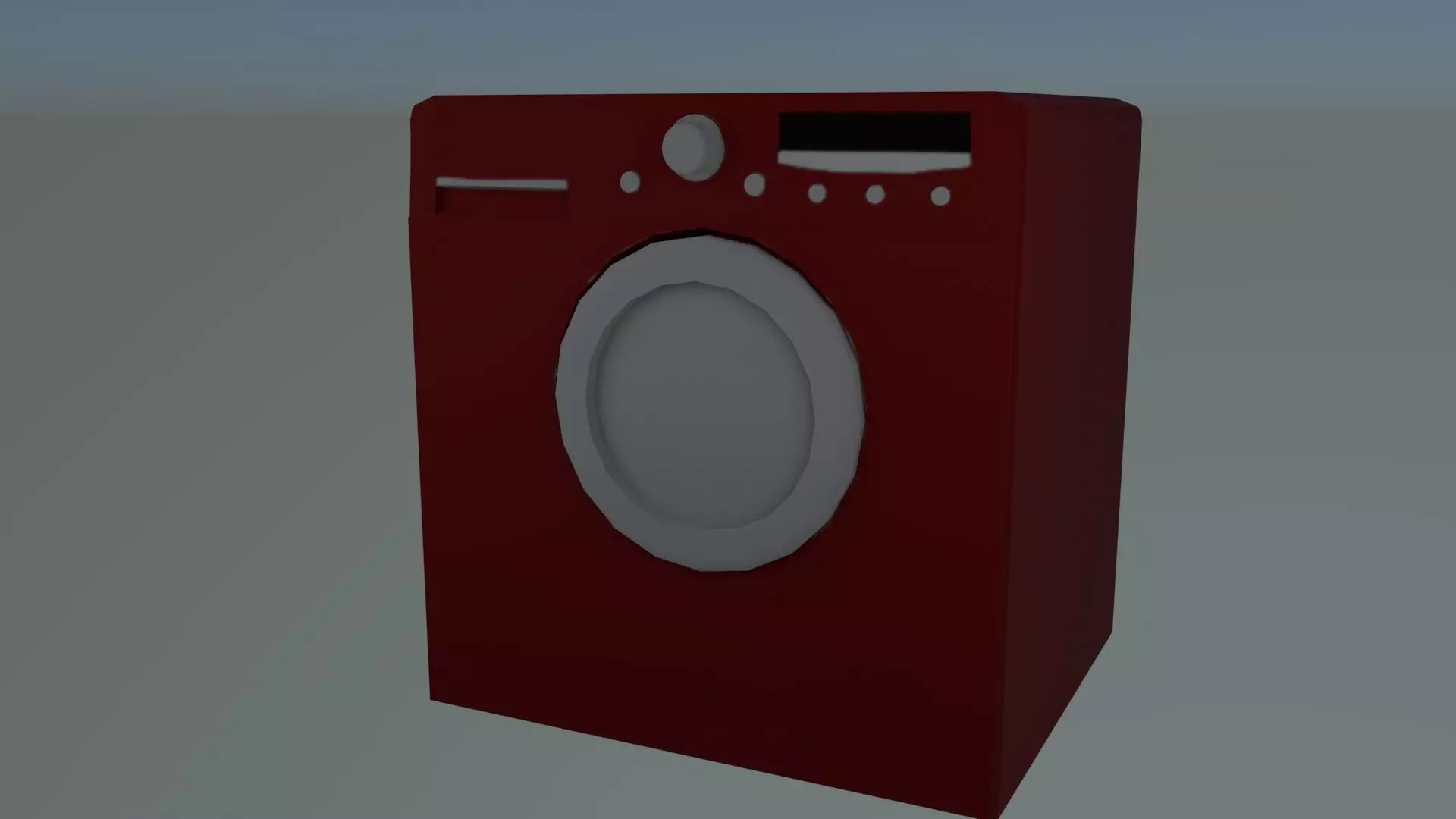 Washing Machine Low-poly 3D model_0