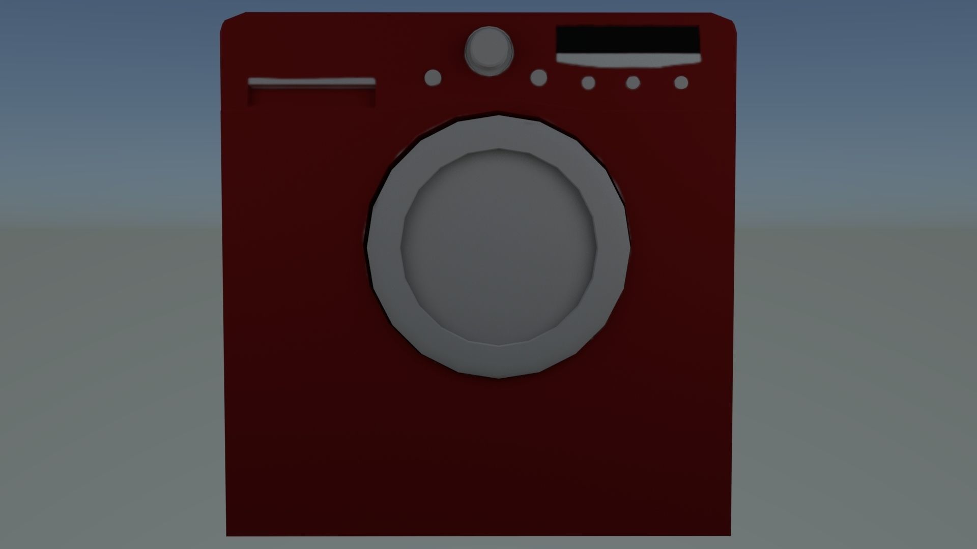 Washing Machine Low-poly 3D model_1