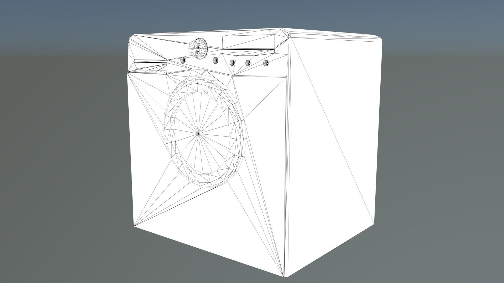 Washing Machine Low-poly 3D model_3
